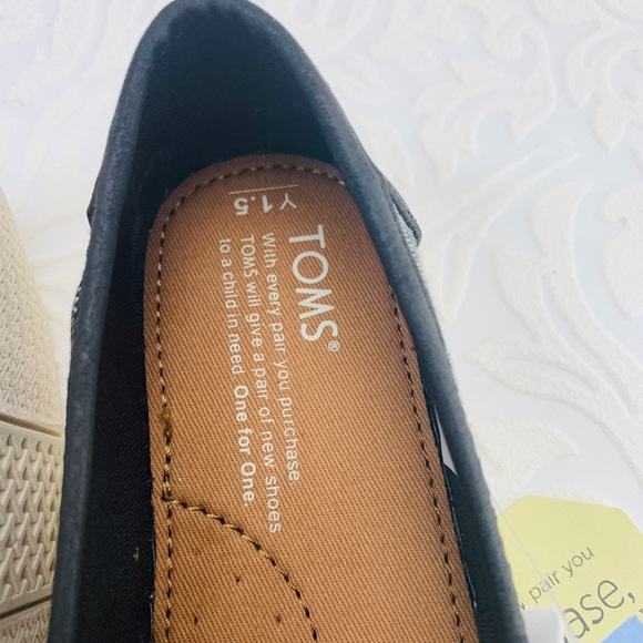 Toms Classic black textured chambray youth - Picture 5 of 6